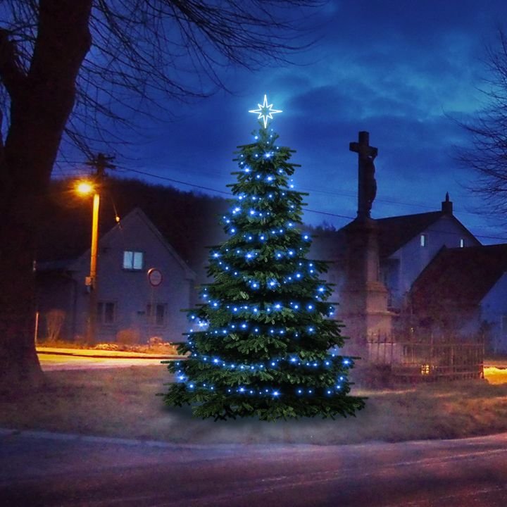 DLED TRS101B LED světelná sada na stromy vysoké 3-5m, modrá