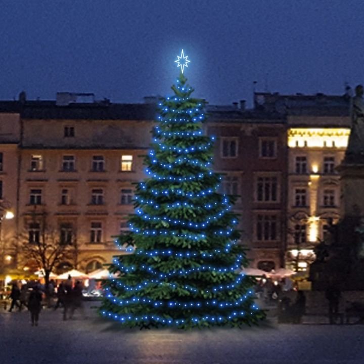 DLED TRS201B LED světelná sada na stromy vysoké 6-8m, modrá