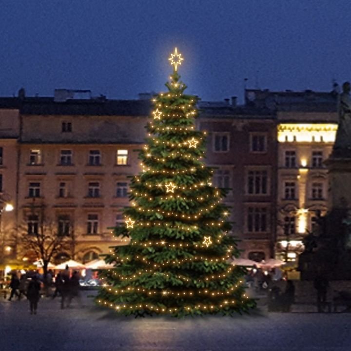 DLED TRS2024W LED světelná sada na stromy vysoké 6-8m, teplá bílá s dekory EFD12W