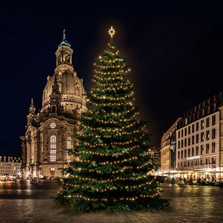 DLED TRS601W LED světelná sada na stromy vysoké 18-20m, teplá bílá