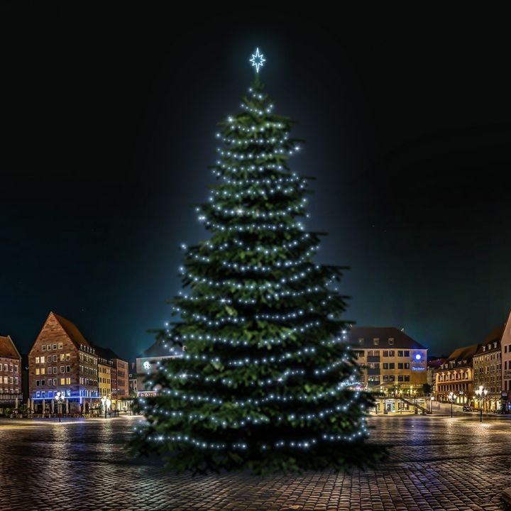 DLED TRS701 LED světelná sada na stromy vysoké 21-23m, ledová bílá