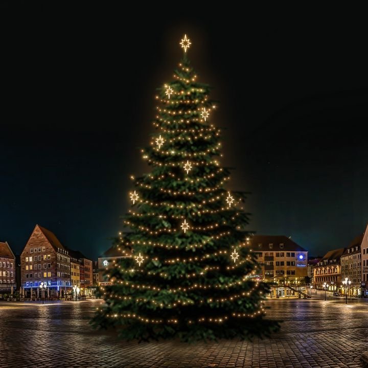 Levně DLED TRS7024W LED světelná sada na stromy vysoké 21-23m, teplá bílá s dekory EFD10WS2
