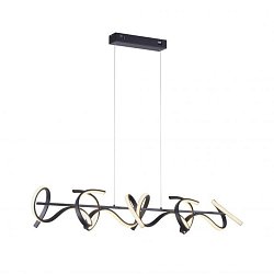 Obrázek pro produkt CURLS LED závěsné svítidlo v černé barvě a moderním zakřiveném designu s funkcí stmívání 3000K - LEUCHTEN DIREKT / JUST LIGHT