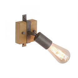 Obrázek pro produkt SLAT Nástěnné a stropní svítidlo s jedním nastavitelným spotem ze dřeva a kovu - LEUCHTEN DIREKT / JUST LIGHT