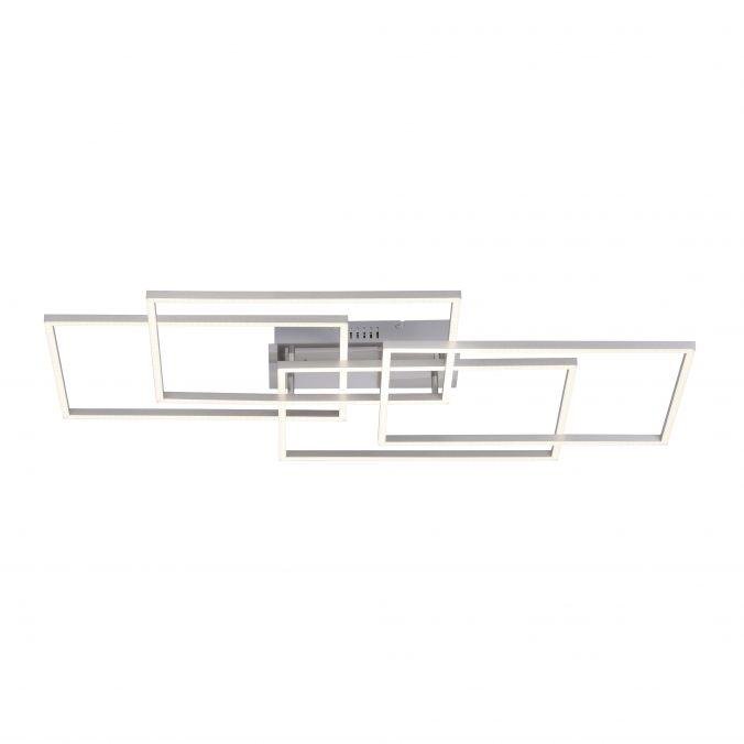 LD 14151-55 IVEN LED stropní svítidlo v barvě oceli v moderním, plochém designu s nastavitelou barvou světla a funkcí stmívání 2700-5000K - LEUCHTEN DIREKT / JUST LIGHT