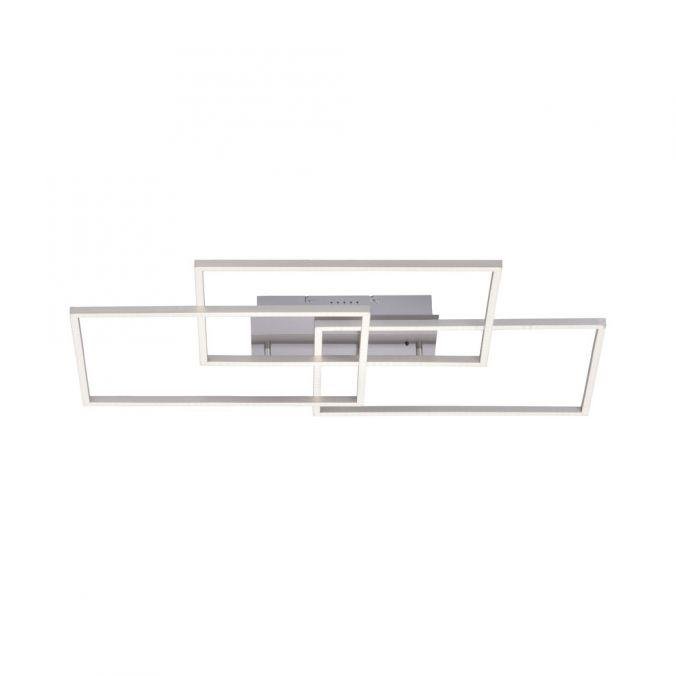 Levně LD 14150-55 IVEN LED stropní svítidlo v barvě oceli v moderním designu a nastavitelou barvou světla 2700-5000K - LEUCHTEN DIREKT / JUST LIGHT