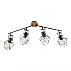 Obrázek pro produkt JARO Stropní svítidlo z kovu a dřeva v moderním rustikálním designu s nastavitelnými spoty - LEUCHTEN DIREKT / JUST LIGHT