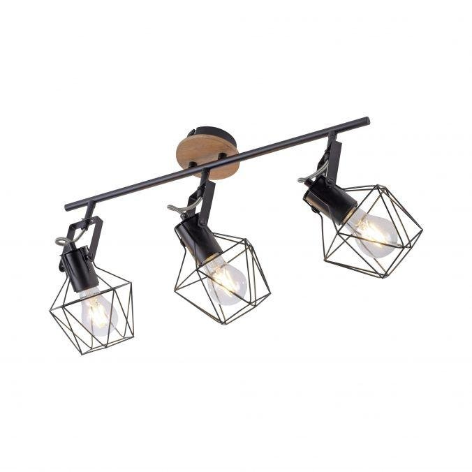LD 15673-78 JARO Stropní svítidlo ze dřeva a kovu v moderním vintage stylu s nastavitelnými spoty - LEUCHTEN DIREKT / JUST LIGHT (obrázek 6)