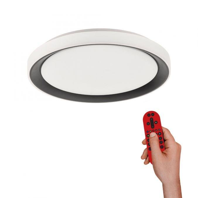 Levně LD 14659-18 DISC LED stropní svítidlo kruhové černé s funkcí změny barev Smart Home MEDION RGB+3000-5000K - LEUCHTEN DIREKT / JUST LIGHT