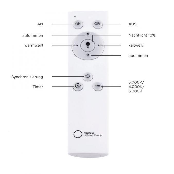 LD 14326-16 ANIKA LED stropní svítidlo bílé LED 30W 2700-5000K IP20 - LEUCHTEN DIREKT / JUST LIGHT (obrázek 5)