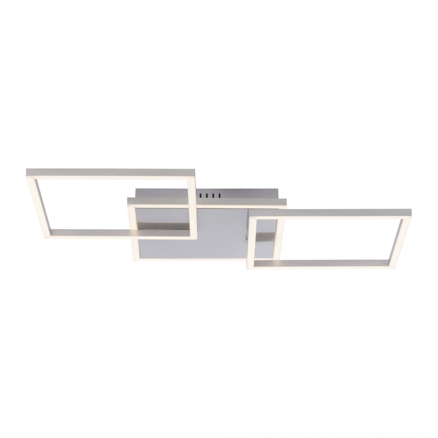 LD 14003-55 IVEN LED stropní svítidlo, barva ocel, 3-ramenné, otočné, hranaté, moderní 3000K - LEUCHTEN DIREKT / JUST LIGHT