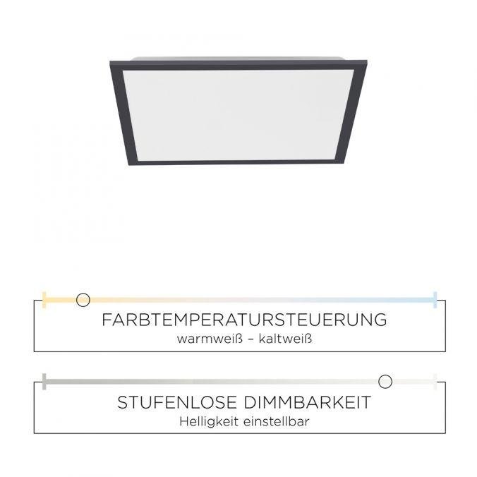 LD 14755-18 FLAT LED panel svítidlo hranaté v černé s nastavitelou barvou světla a funkcí stmívání 2700-5000K - LEUCHTEN DIREKT / JUST LIGHT (obrázek 4)