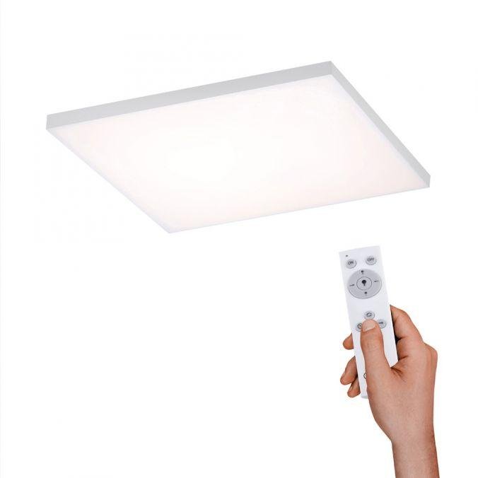 LD 15552-16 CANVAS LED stropní svítidlo hranaté v bílé barvě a nastavitelnou barvou světla, dálkovým ovladačem a funkcí stmívání 2700-5000K - LEUCHTEN DIREKT / JUST LIGHT