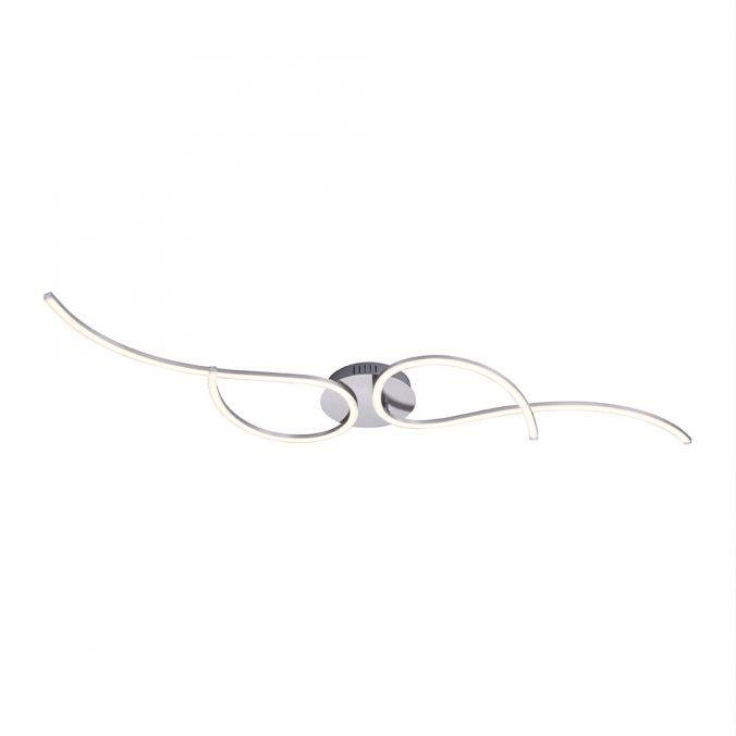 LD 15659-55 TYLER LED stropní svítidlo lineární v barvě oceli s funkcí stmívání SimplyDim 3000K - LEUCHTEN DIREKT / JUST LIGHT