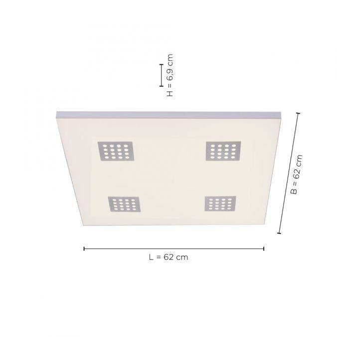 PN 6434-95 PURE-NEO LED stropní svítidlo hranaté v puristickém designu s nastavitelnou barvou světla a funkcí stmívání 2700-5000K - PAUL NEUHAUS (obrázek 5)