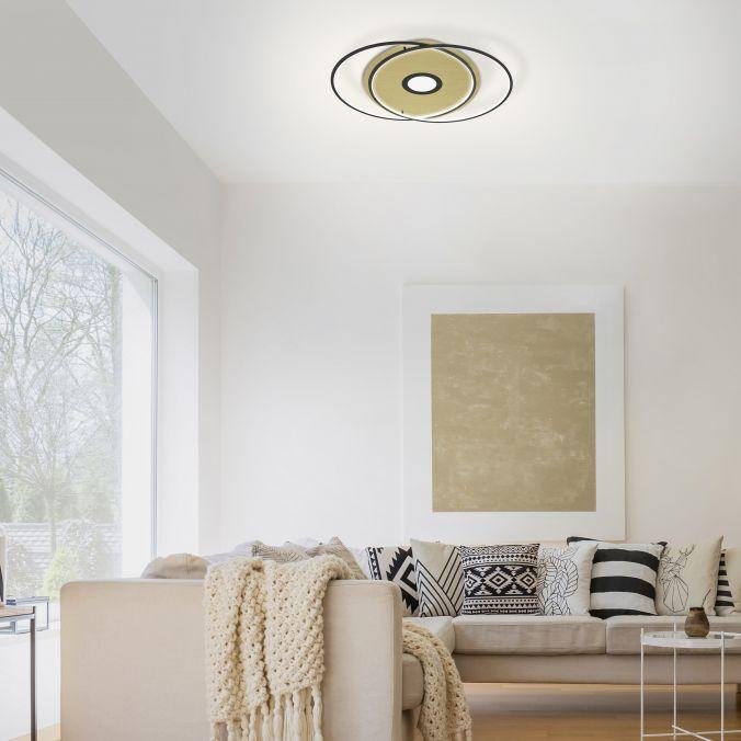 PN 8381-18 Q-AMIRA LED stropní svítidlo v černé mosazi s nastavitelnou barvou světla a dálkovým ovládáním Smart Home ZigBee 2700-5000K - PAUL NEUHAUS (obrázek 2)