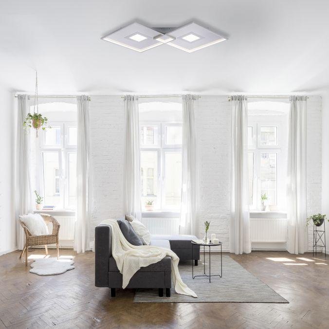 PN 8378-55 AMARA LED stropní svítidlo v barvě oceli moderní design s funkcí stmívání a dálkovým ovladačem 2700-5000K - PAUL NEUHAUS (obrázek 2)