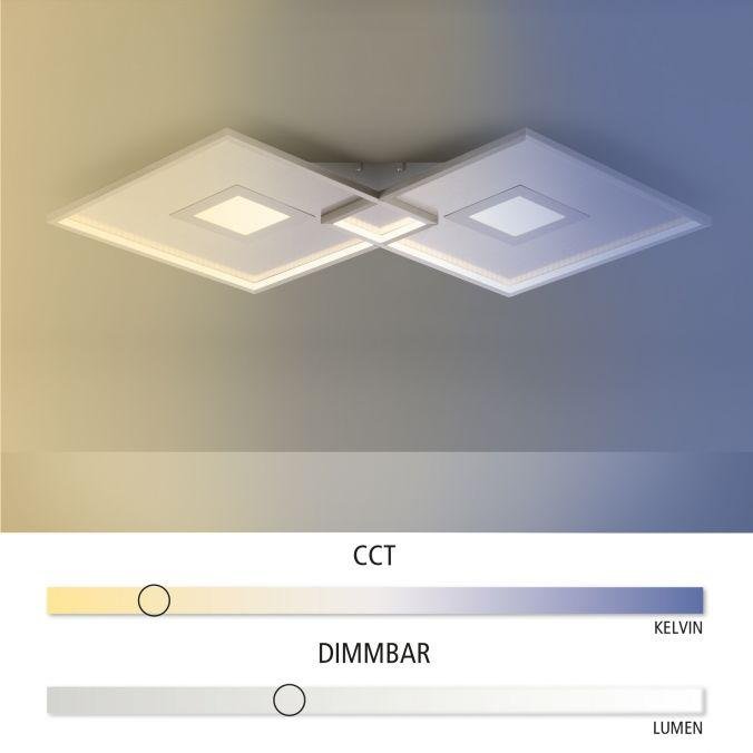 PN 8378-55 AMARA LED stropní svítidlo v barvě oceli moderní design s funkcí stmívání a dálkovým ovladačem 2700-5000K - PAUL NEUHAUS (obrázek 4)