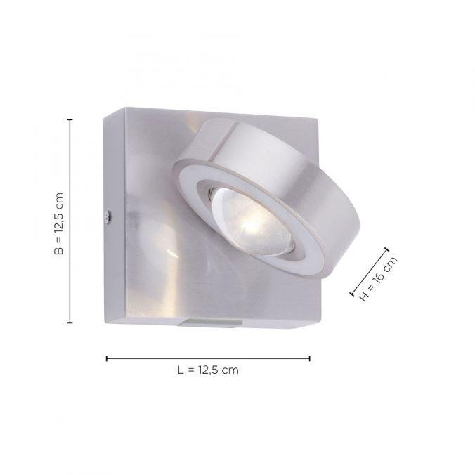 PN 9185-55 Q-MIA LED nástěnné svítidlo v barvě oceli s nastavitelnou barvou světla Smart Home ZigBee RGB+3000-5000K - PAUL NEUHAUS (obrázek 6)