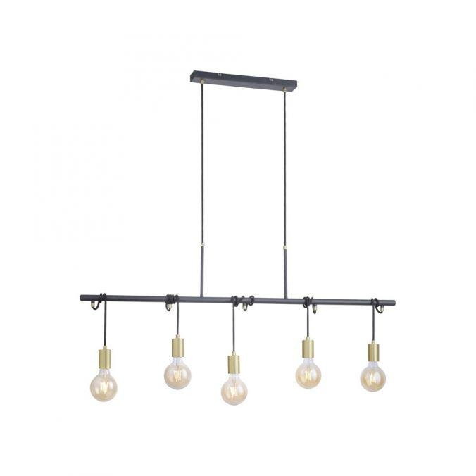 LD 11330-60 TAMARA Závěsné svítidlo v matné černé a zlaté v moderním vintage stylu - LEUCHTEN DIREKT / JUST LIGHT – JUSTLIGHT