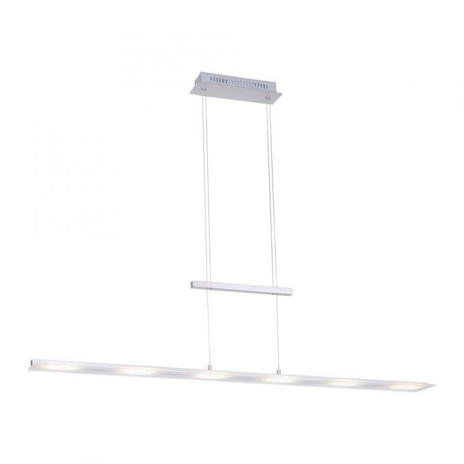 LD 15880-55 NELE LED závěsné svítidlo v barvě oceli s funkcí stmívání, bezdotykovým vypínačem a nastavitelnou výškou - LEUCHTEN DIREKT / JUST LIGHT