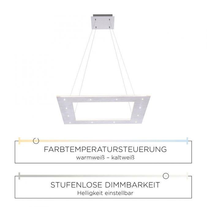 PN 2535-95 PURE-COSMO LED závěsné svítidlo v barvě kartáčovaného hliníku a nastavitelnou barvou světla s dálkovým ovladačem 2700-5000K - PAUL NEUHAUS (obrázek 4)