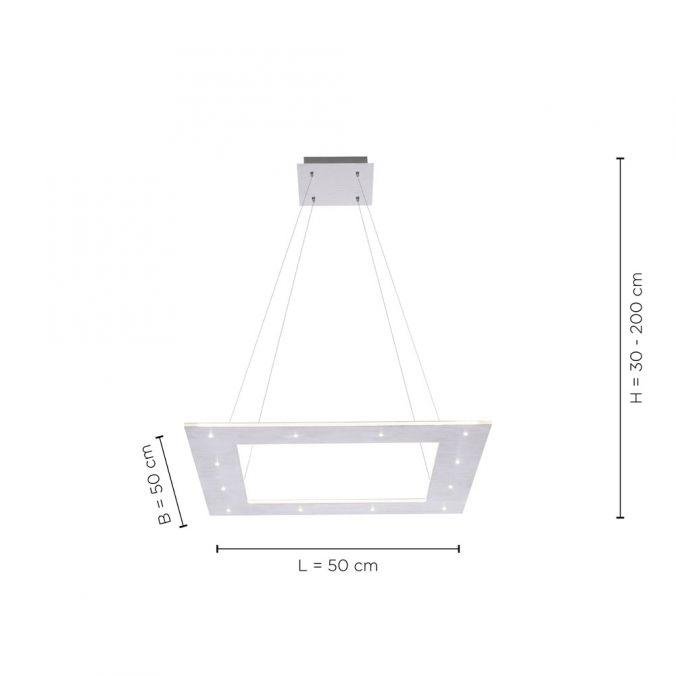 PN 2535-95 PURE-COSMO LED závěsné svítidlo v barvě kartáčovaného hliníku a nastavitelnou barvou světla s dálkovým ovladačem 2700-5000K - PAUL NEUHAUS (obrázek 5)