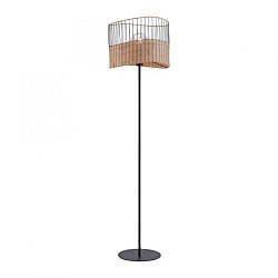 Obrázek pro produkt REED Stojací svítidlo z kovu a dřeva v rustikálním vintage designu - LEUCHTEN DIREKT / JUST LIGHT