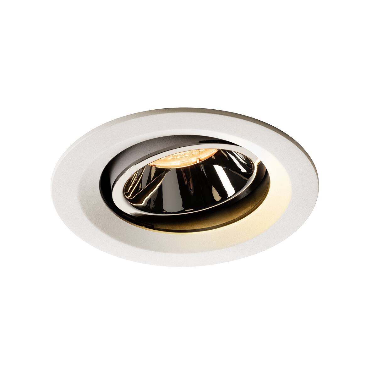 LA 1003570 NUMINOS® MOVE DL M vnitřní LED zápustné stropní svítidlo bílá/chrom 2700 K 40° otočné a výkyvné - BIG WHITE (SLV)