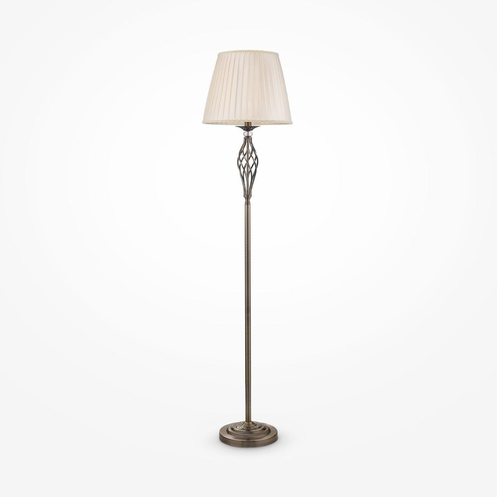 M RC247-FL-01-R Stojací lampa Grace 40W béžová organza kov designová - MAYTONI