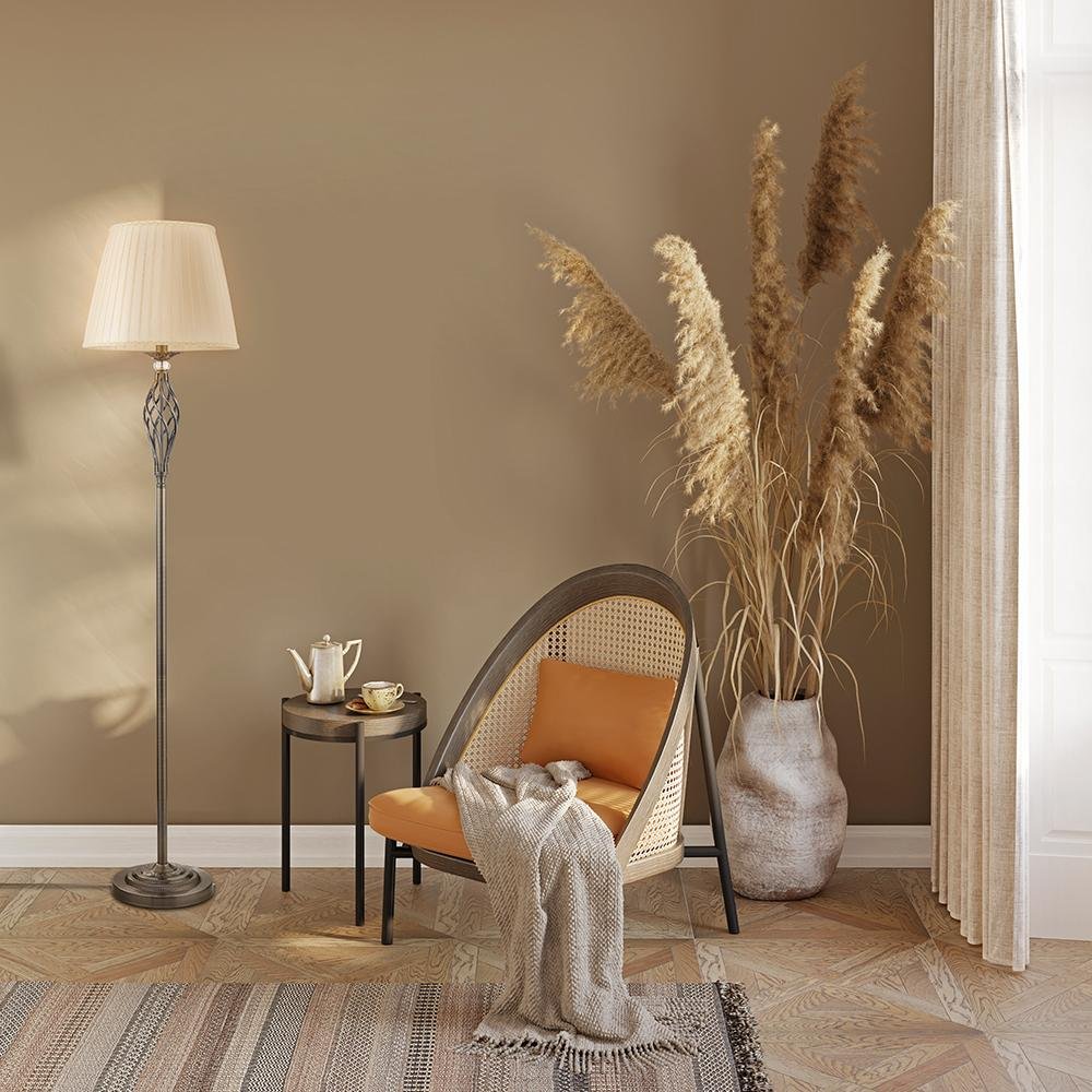 M RC247-FL-01-R Stojací lampa Grace 40W béžová organza kov designová - MAYTONI (obrázek 3)