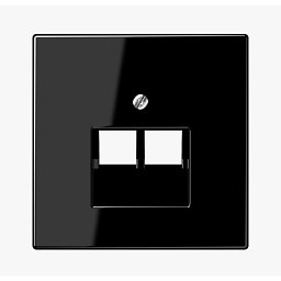 Obrázek pro produkt Krytka síťové ethernetové zásuvky 2x RJ45 IAE/UAE 2x 8-pólů černá LS 969-2 UA SW - JUNG