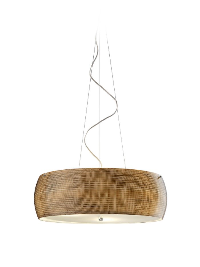 PANIT SOS385 Závěsné svítidlo GROOVE závěsná hnědá 230V E27 3x20W - PAN INTERN.