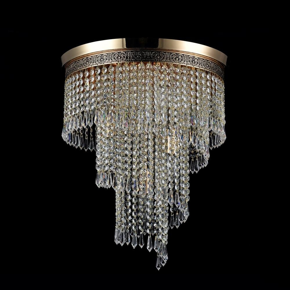 M DIA522-CL-07-G Lustr Cascade 7xE14 420W mosaz křišťálový kaskádový design - MAYTONI