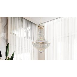 Obrázek pro produkt Lustr Bella 6xE14 60W zlatý kov křišťál křišťálový styl - MAYTONI