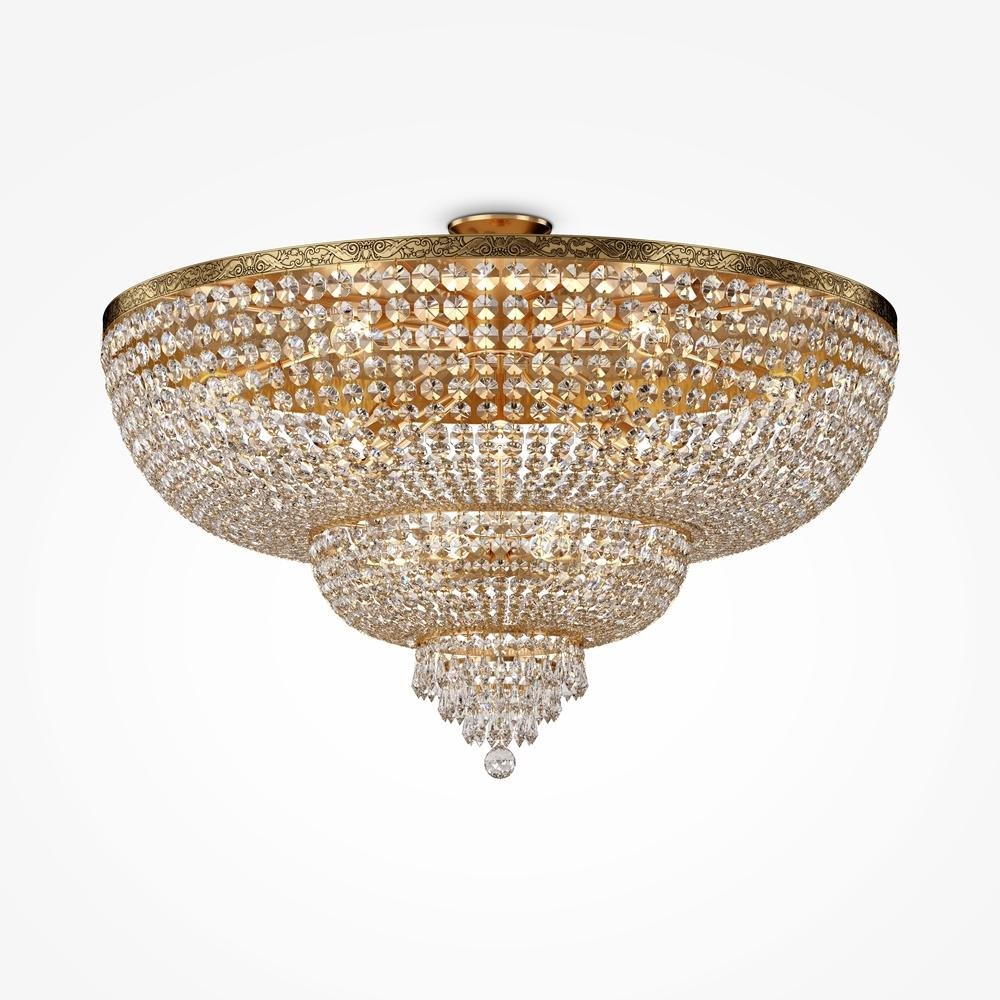 M DIA890-CL-18-G Lustr Palace 18xE27 max 60W mosaz křišťál kov křišťálový styl - MAYTONI