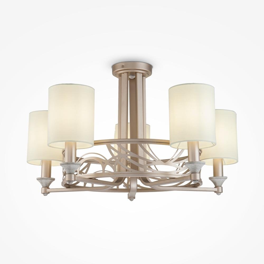 M H004CL-05BG Lustr Vittoria 5x40W E14 krémová kov/látka designový - MAYTONI
