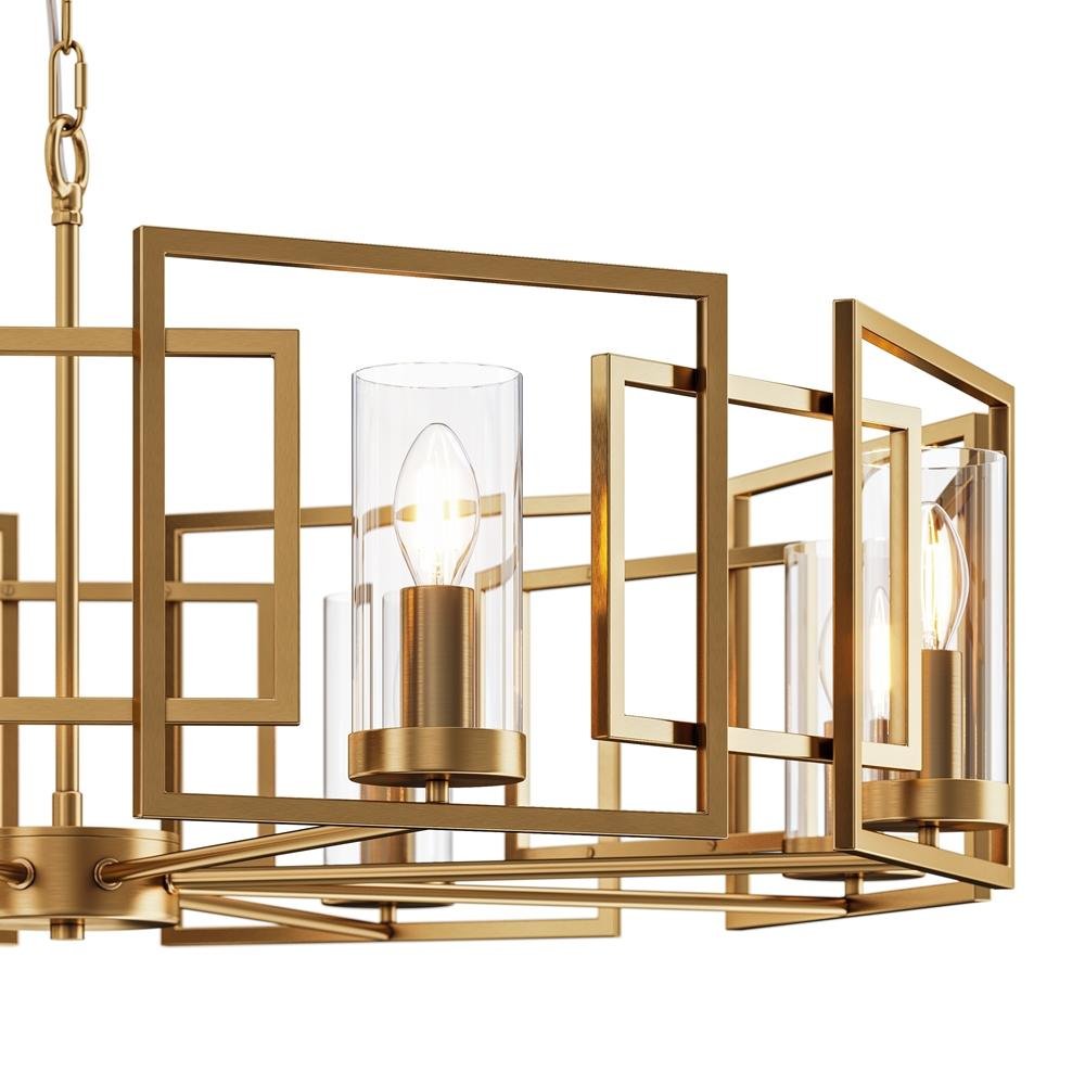 M H009PL-08G Závěsné svítidlo Bowi E14 8x40W zlatá kov designové - MAYTONI