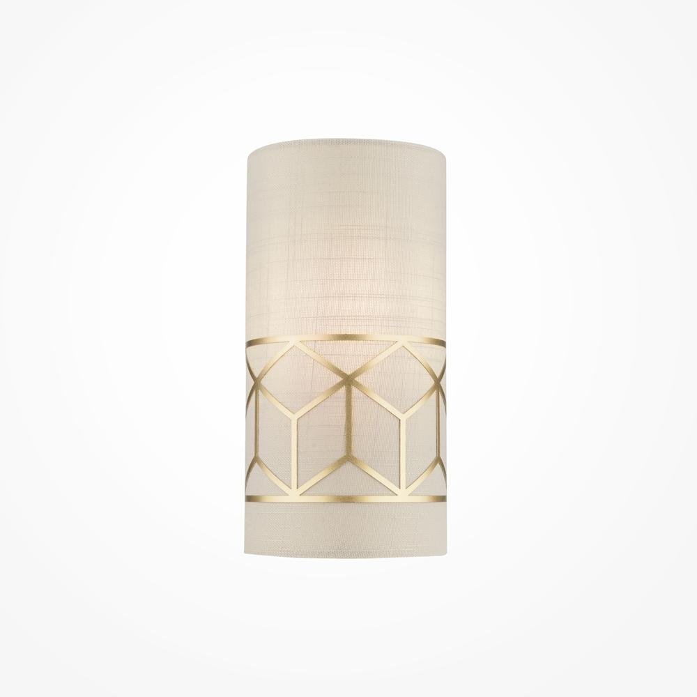 M H223-WL-01-G Nástěnné svítidlo Messina 40W E14 lněná látka zlatá kov moderní design - MAYTONI