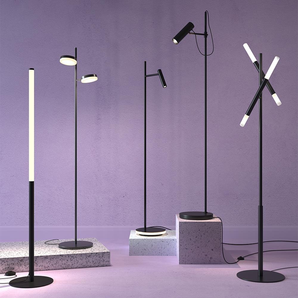 M Z010FL-L8B3K Stojací lampa Estudo 3000K 700lm černý kov LED teplá bílá - MAYTONI (obrázek 8)