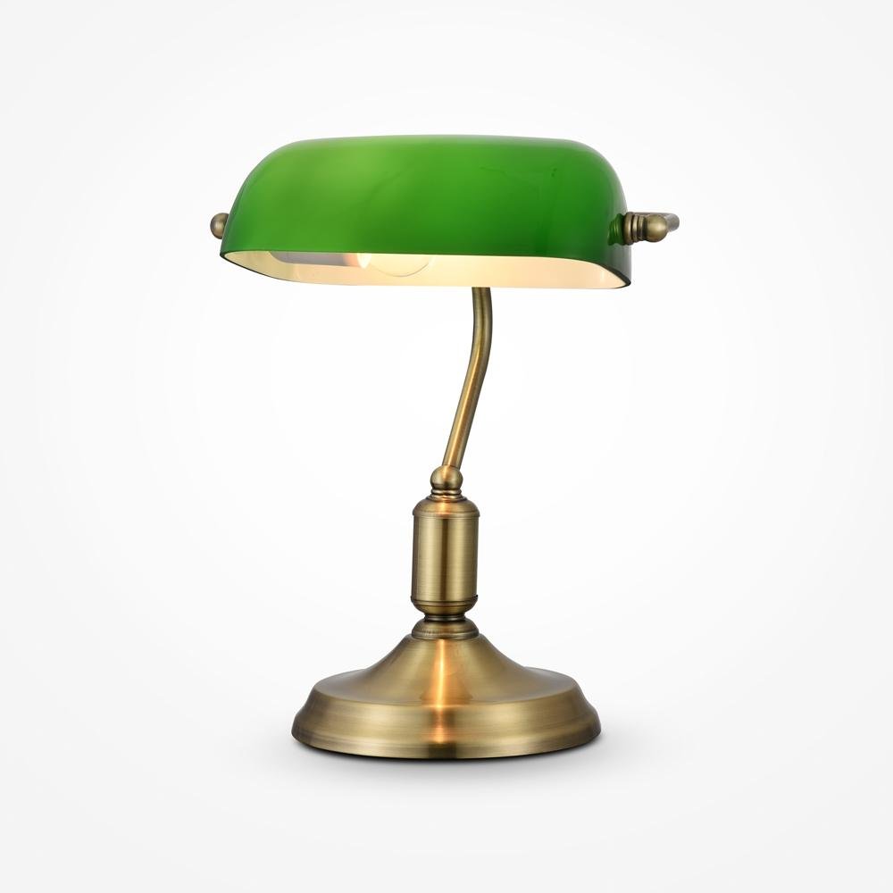 M Z153-TL-01-BS Stolní lampa Kiwi 40W E27 zelené sklo mosaz kov - MAYTONI