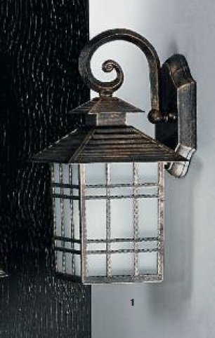 OR AL 11-1115/1 Venkovní nástěnné svítidlo 1x11W PL/E27, patina, výška 37,5cm - ORION