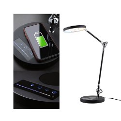 Obrázek pro produkt LED stolní lampa na psací stůl Numis 11W Qi nabíjení telefonu WhiteSwitch 2.700-6.500K - PAULMANN