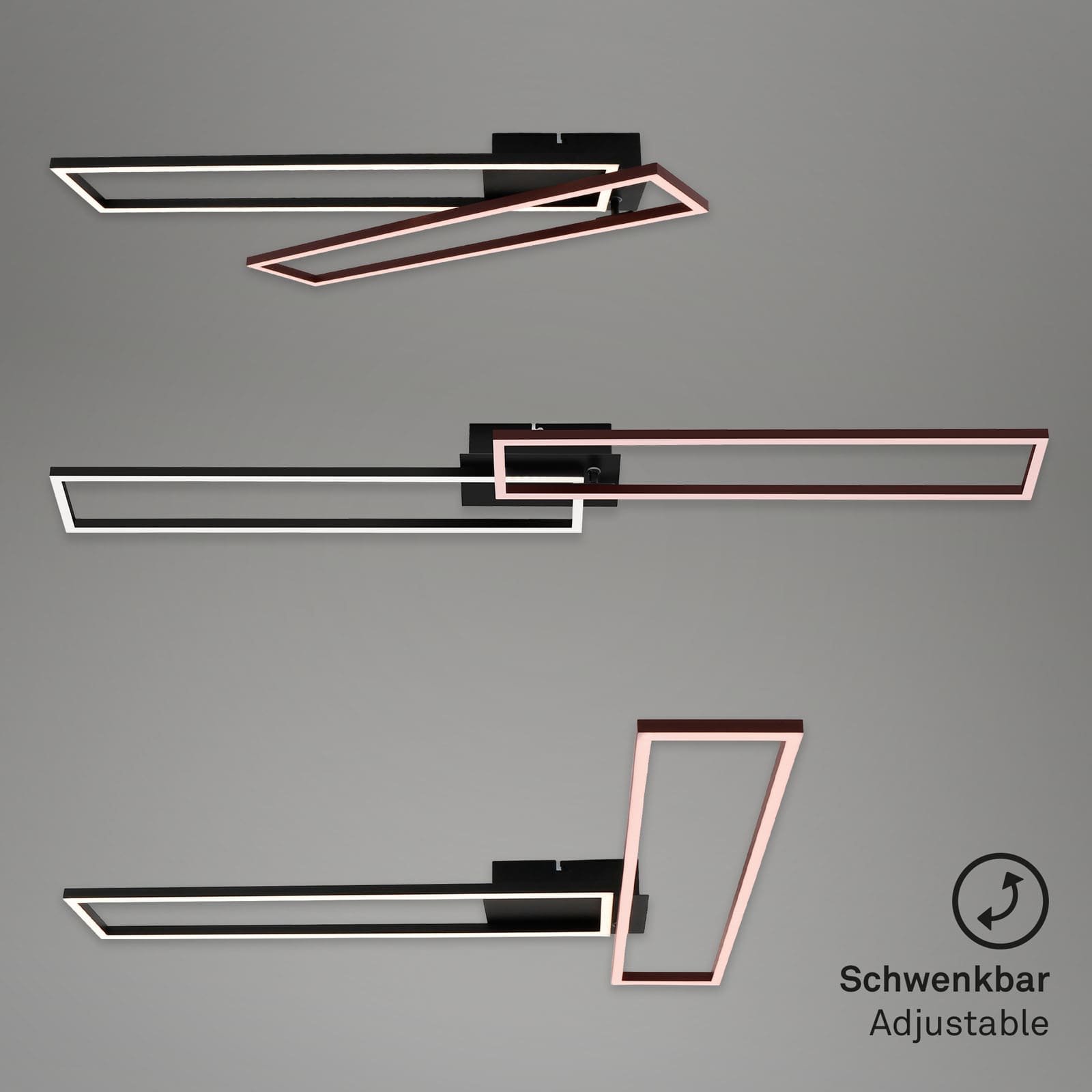 BRILO 3145-015 LED CCT rám 110 cm 2x40W 2200lm černá - BRILO (obrázek 4)