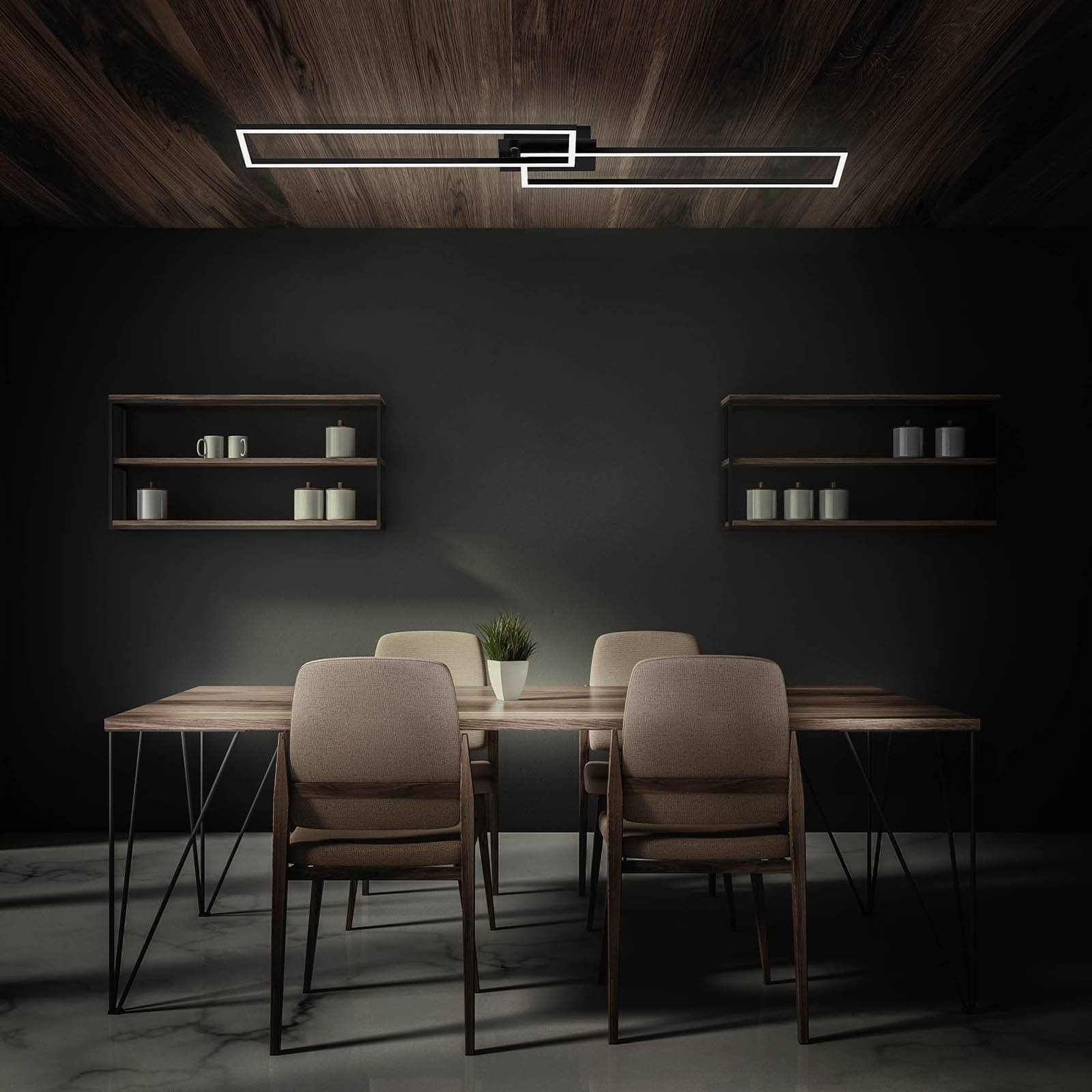 BRILO 3145-015 LED CCT rám 110 cm 2x40W 2200lm černá - BRILO (obrázek 6)