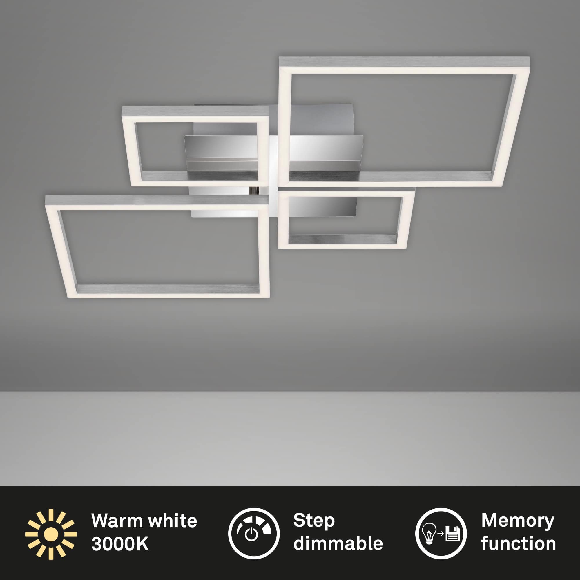 BRILO 3128-018 LED rám 75 cm 2x48W 4000lm chrom - BRILO (obrázek 3)
