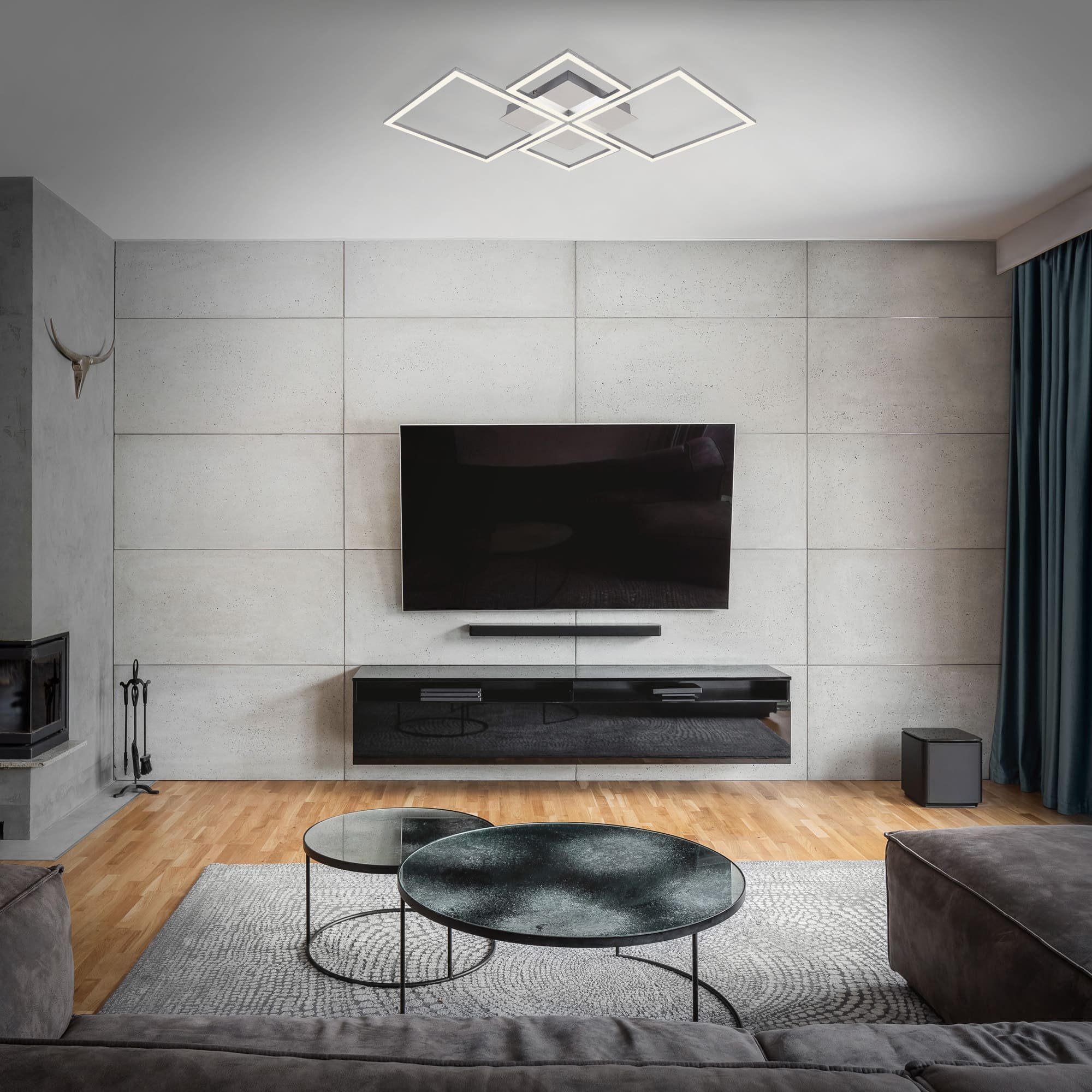 BRILO 3128-018 LED rám 75 cm 2x48W 4000lm chrom - BRILO (obrázek 6)