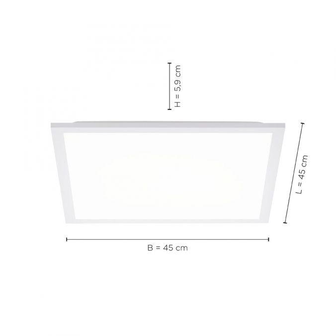 LD 12201-16 FLAT LED panel svítidlo, bílá, 45x45, přímé a nepřímé osvětlení, paměťová funkce, sériový obvod 3000K - LEUCHTEN DIREKT / JUST LIGHT (obrázek 4)