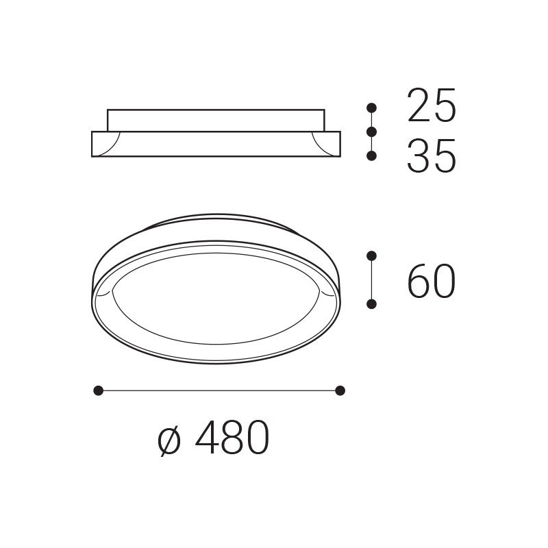 LED2 1271658D Svítidlo BELLA SLIM 48, CF DIM 38 2CCT 3000K/4000K STROPNÍ KÁVOVÁ - LED2 Lighting (obrázek 3)