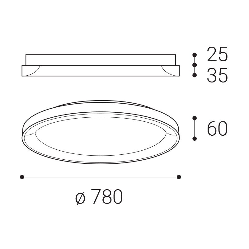 LED2 1271758D Svítidlo BELLA SLIM 78, CF DIM 60 2CCT 3000K/4000K STROPNÍ KÁVOVÁ - LED2 Lighting (obrázek 3)
